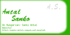 antal sanko business card